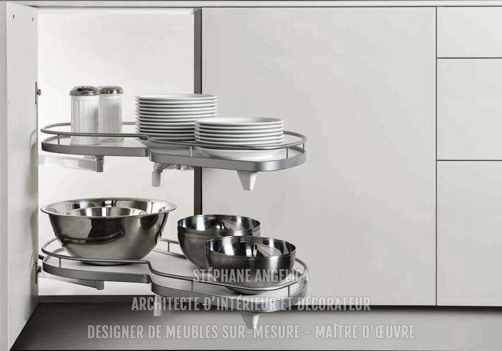 Meuble d'angle de cuisine sur-mesure VEFA Meuble d'angle de cuisine sur-mesure VEFA