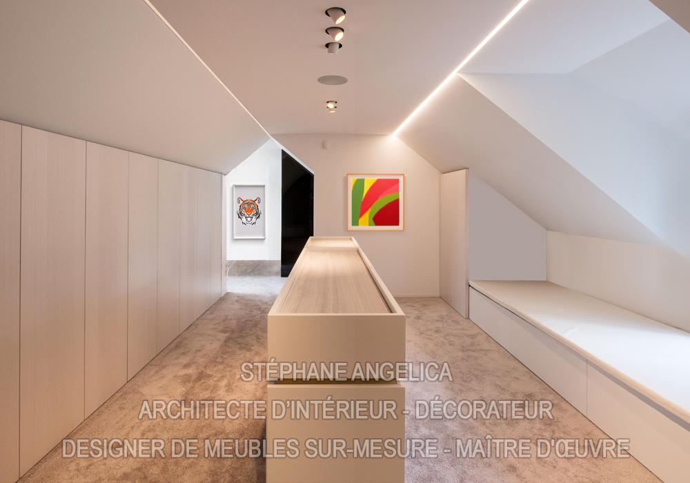 Rangement sous comble sur mesure