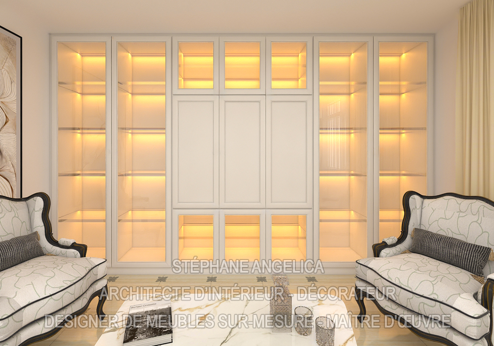 Meuble vitrine sur mesure