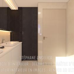 SALLE DE BAIN PARENTALE AMÉNAGÉE : APPARTEMENT VEFA EN RENDUS 3D ULTRA HD