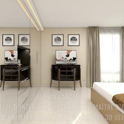 CHAMBRE PARENTALE · PLACARDS SUR-MESURE : APPARTEMENT VEFA EN RENDUS 3D ULTRA HD
