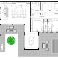 PLAN DÉTAILLÉ AVEC MEUBLES SUR MESURE