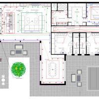 PLAN AVEC MOBILIER ET DU SCHÉMA ÉLECTRIQUE